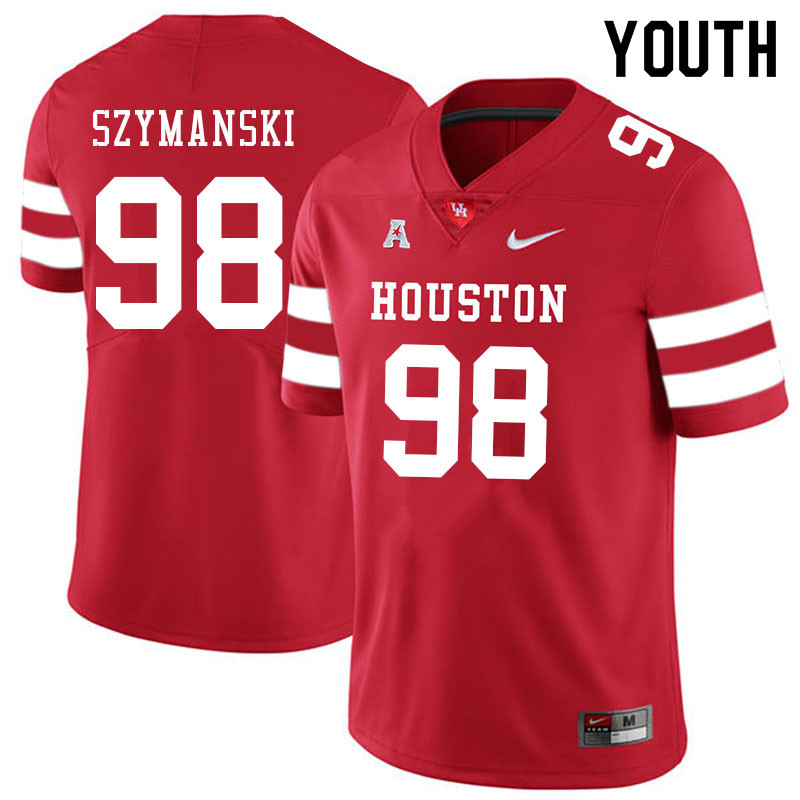 Youth #98 Rafal Szymanski Houston Cougars College Football Jerseys Sale-Red - Click Image to Close